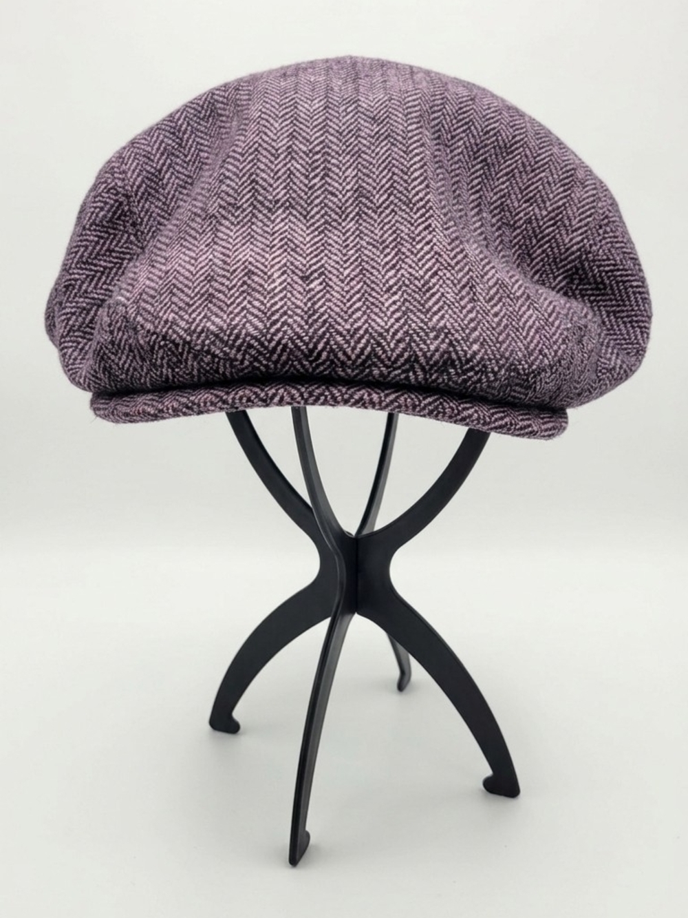 GAP Pink/Gray Herringbone Flat Cap